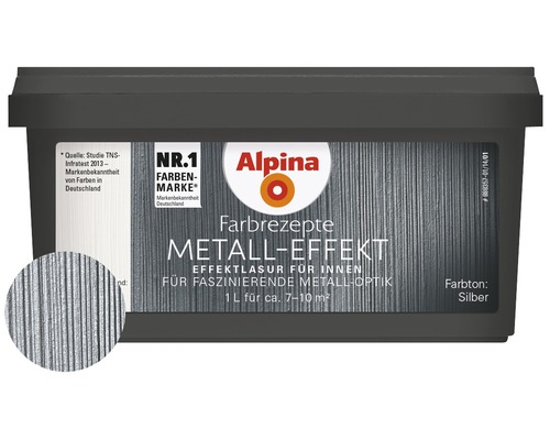 Alpina Kleurrecepten Effect Glaze Metallic Effect Zilver 1 l