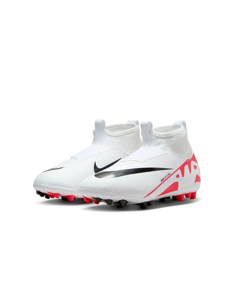 Chaussures de football Nike Mercurial Superfly 9 Academy AG Rouge & Blanc pour enfant