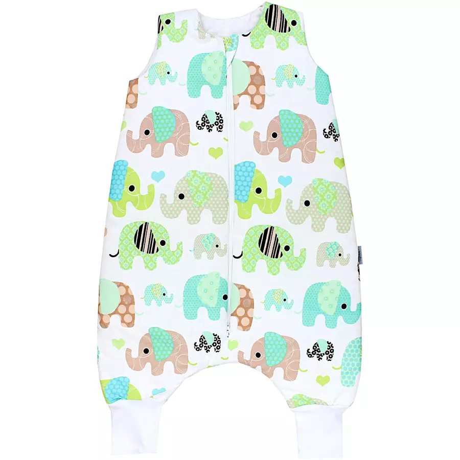 TupTam Baby Winter Schlafsack mit Beinen grün Modell 1