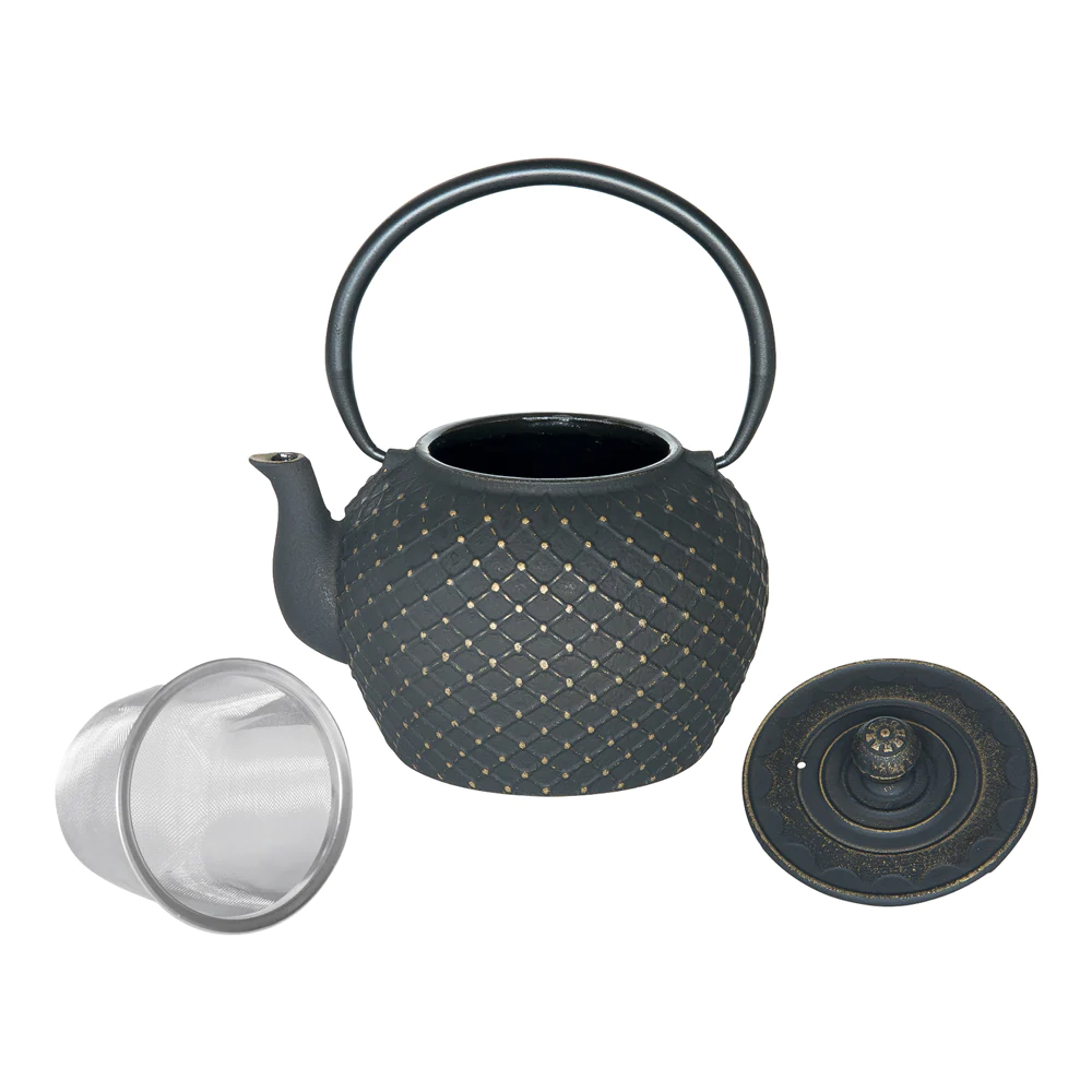 Théière Okinawa en fonte avec filtre 1,2l noir Table passion