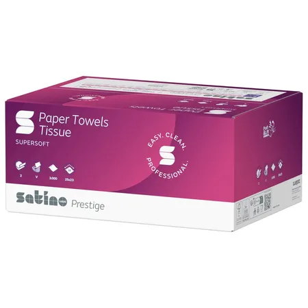 Santino Handtuchpapier Format Tissue, V-Falz 25x23, 3000 Blatt