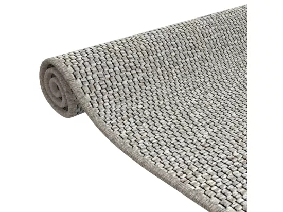 Tapis de couloir aspect sisal taupe 50x100 cm