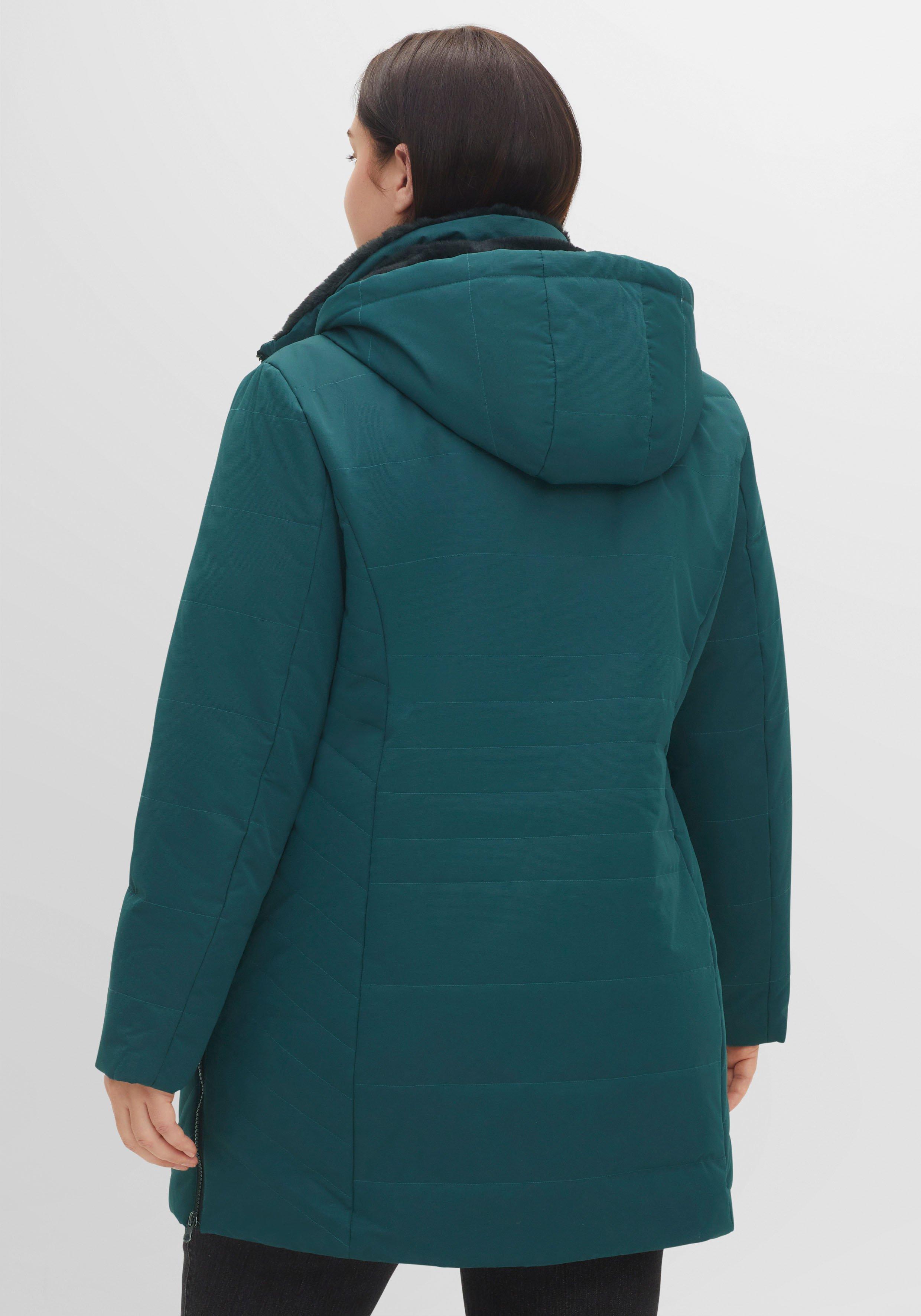 Steppjacke mit Kapuze und 2-Wege-Zipper