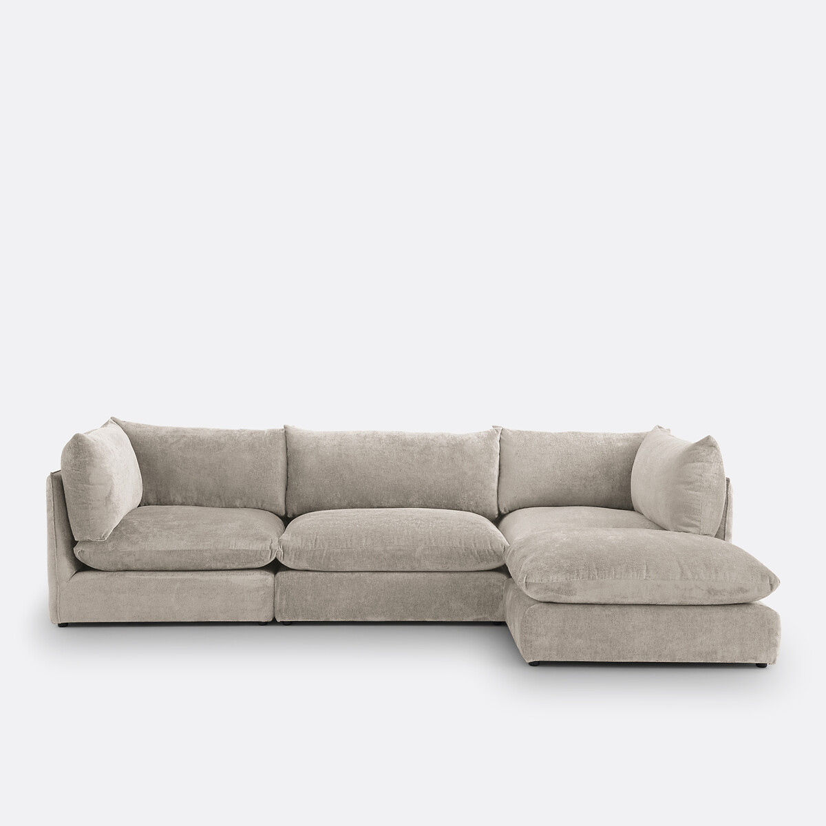 LA REDOUTE INTERIORS<br>Banco modular de getextureerd fluweel, Malo