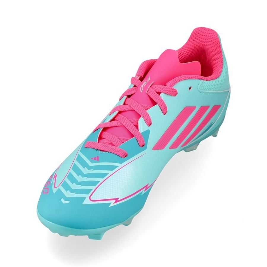 adidas F50 Messi League FG/AG La Vida Tropical - Flash Aqua/Lucid Pink/Lucid Cyan Enfant