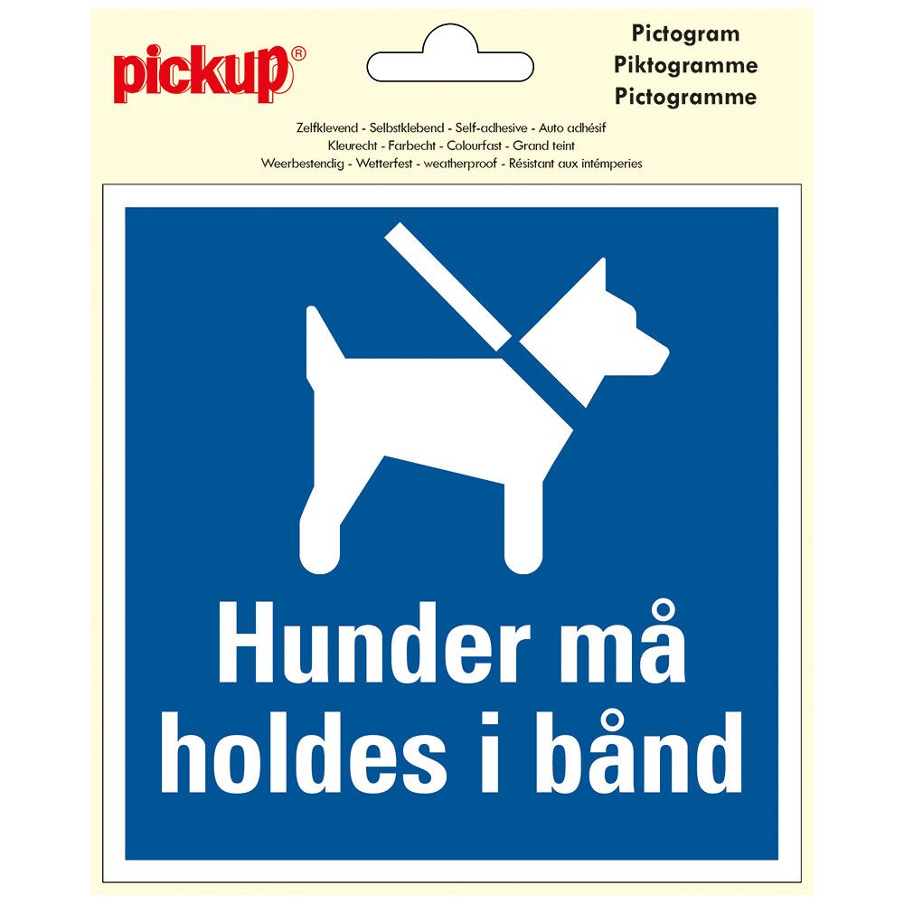 PICTOGRAM PICKUP HUNDER MÅ HOLDES I BÅNDRUND15