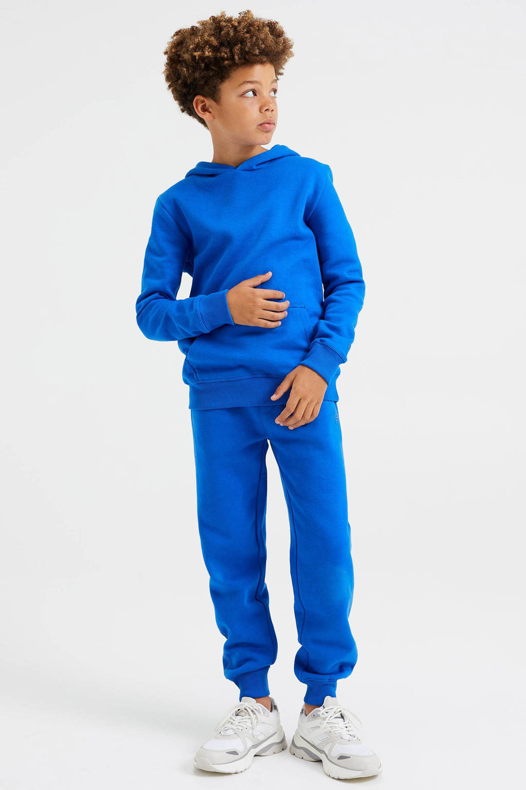WE Fashion unisex hoodie kobaltblauw