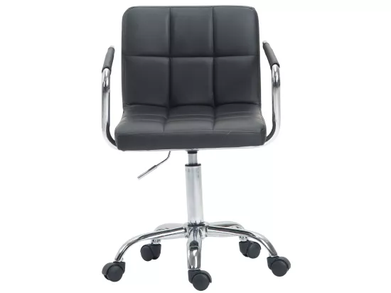 Chaise de bureau - Similicuir - Gris - Lucy V2