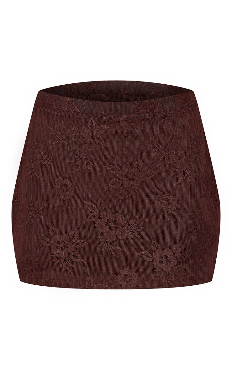 Chocolat Ensemble Coordonné Jupe Mini Florale