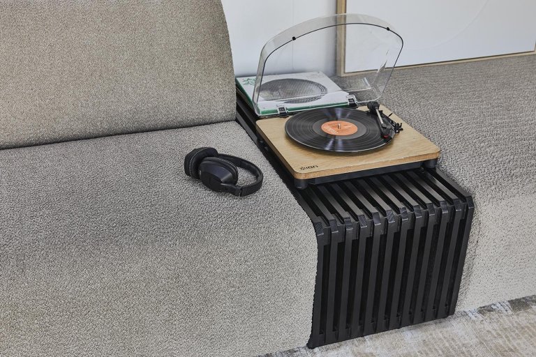 HKliving Vint fauteuil corduroy rib bruin