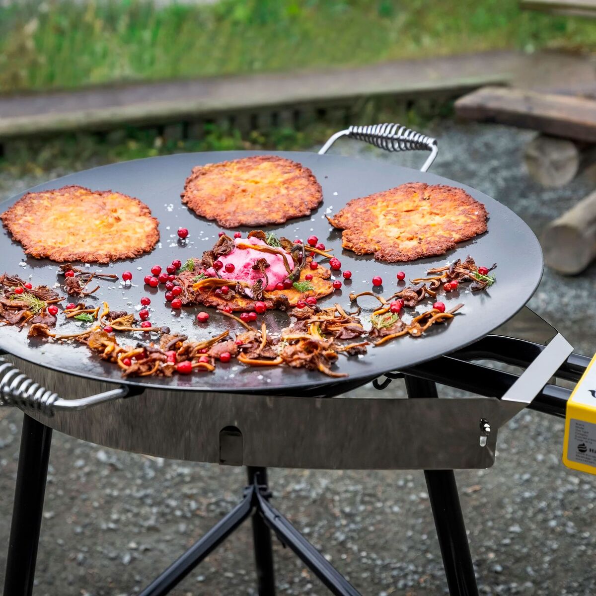 Stekeplate med gassbrenner, 58 cm
