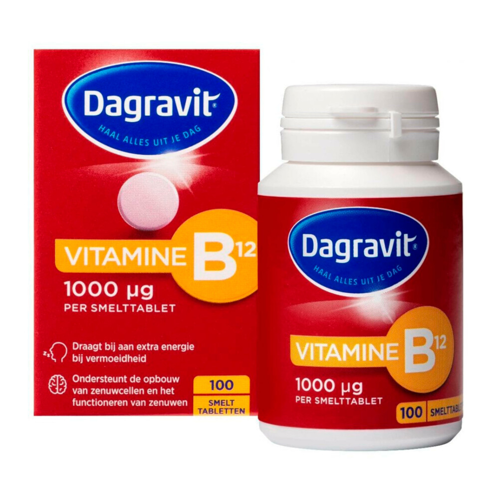 2x Dagravit Vitamine B12 1000mcg100 smelttabletten