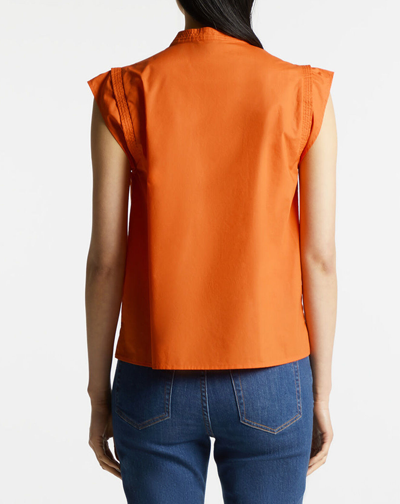 Galeries Lafayette Blouse en Coton MC orange