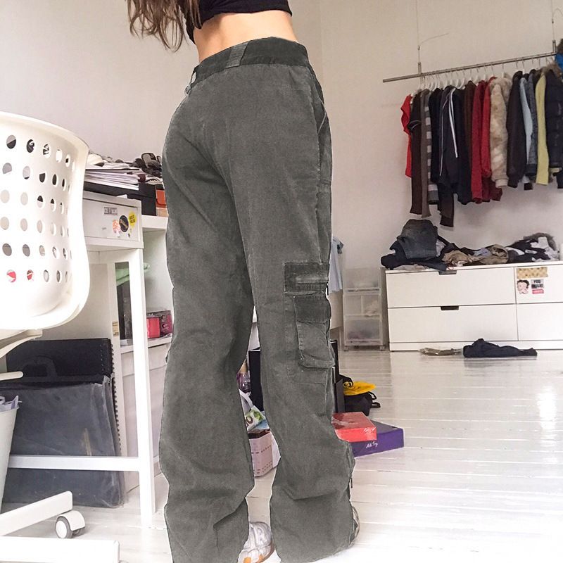 BrickBlack - Cargo-jeans met hoge taille en losse pasvorm