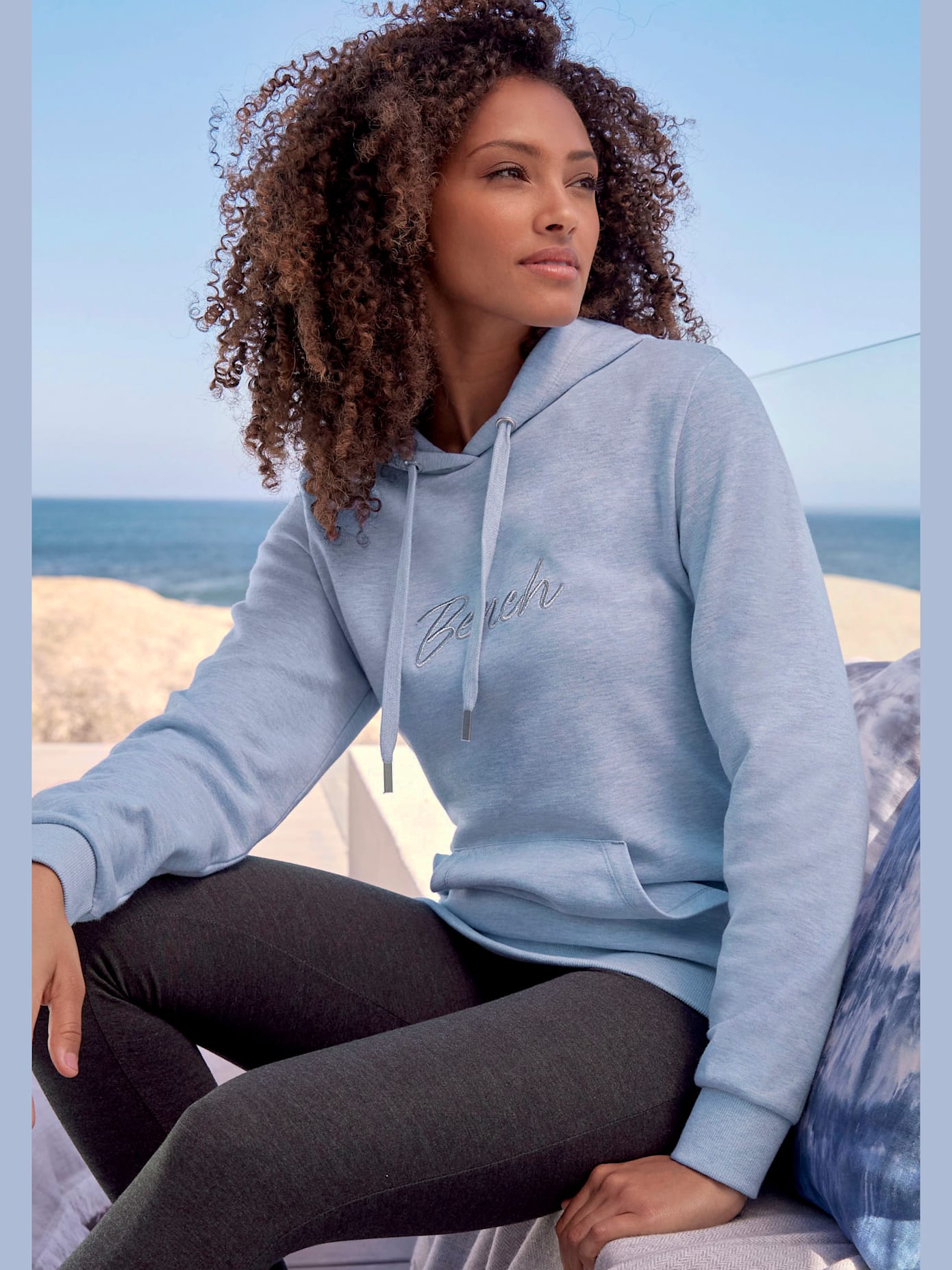 Sweatshirt à capuche chiné