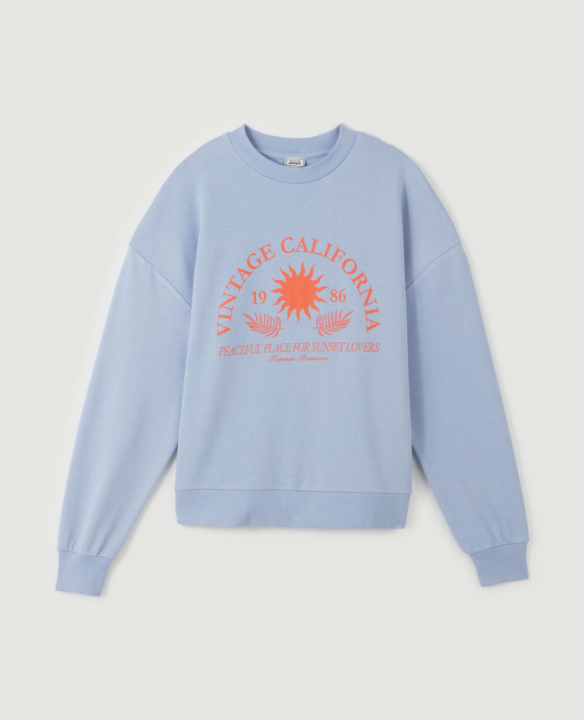 Sweat col rond - Bleu