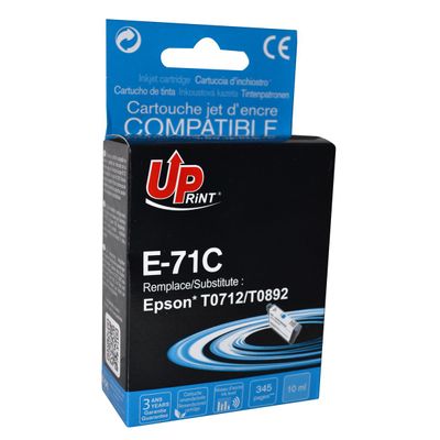 Cartouche compatible Epson T0892 Singe / T0712 Guépard - cyan - Uprint