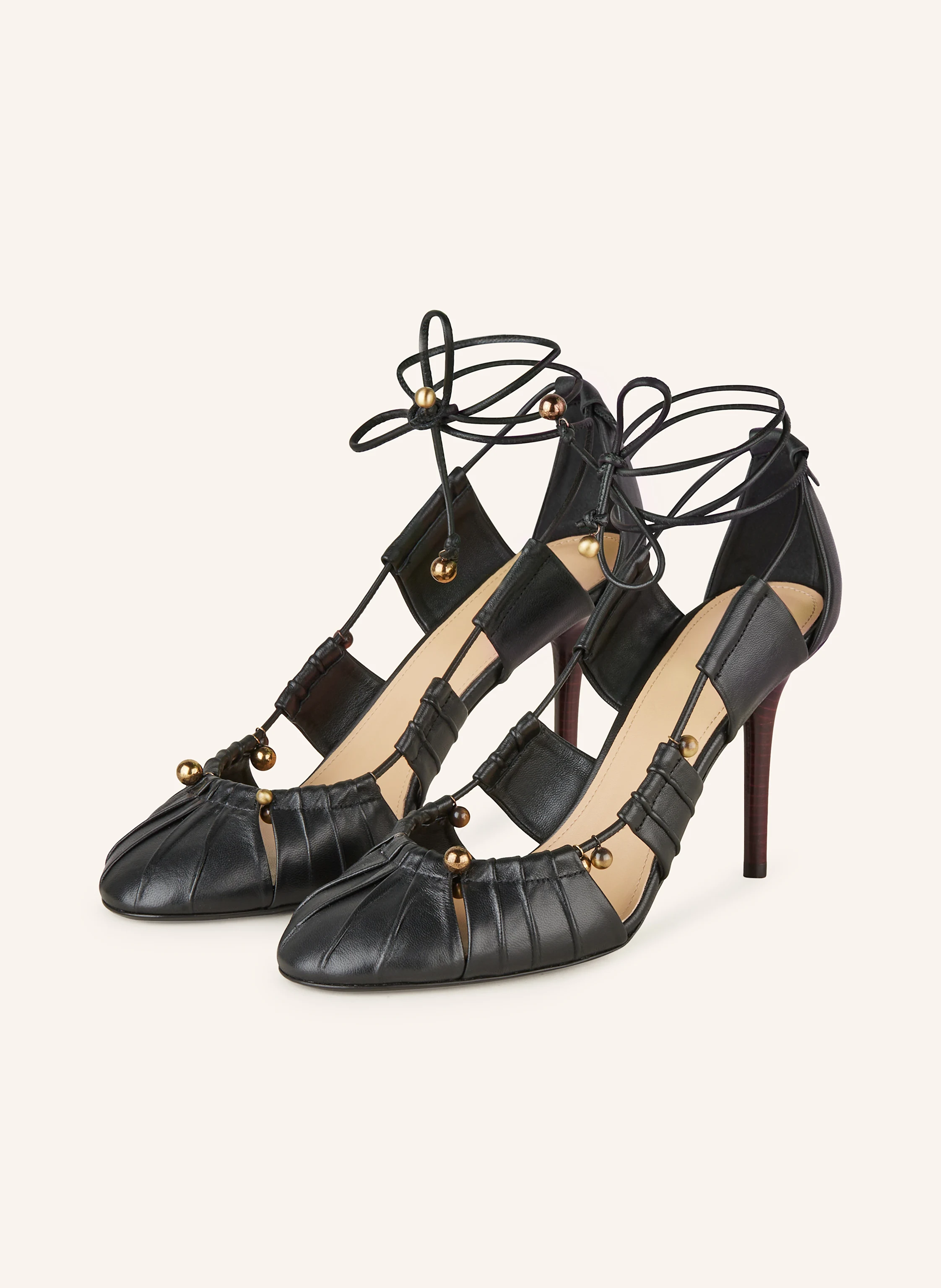 Chloé Pumps LUNA mit Cut-outs und Schmuckperlen