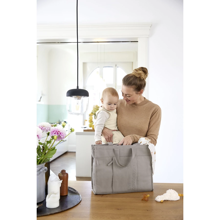 LÄSSIG Wickeltasche GRE Tote up Bag taupe