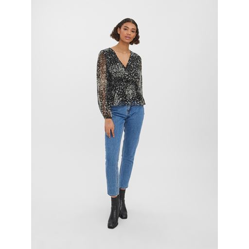Vero Moda Kaya Falls Bluse, Sort, L