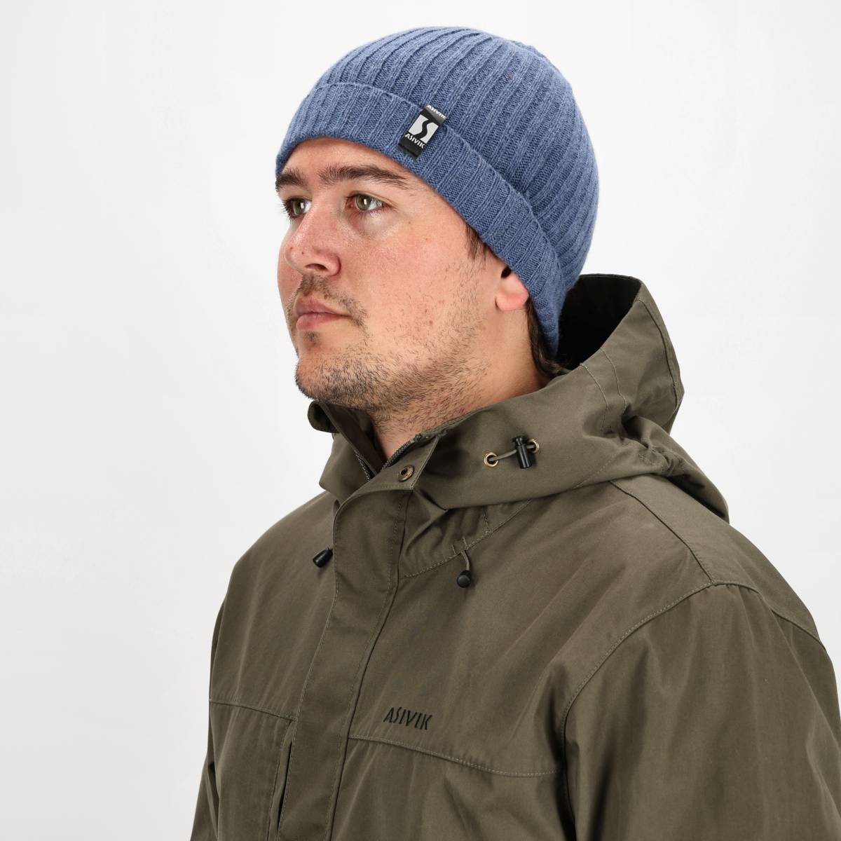 Asivik Knitted Wool Strikhue (Blue)