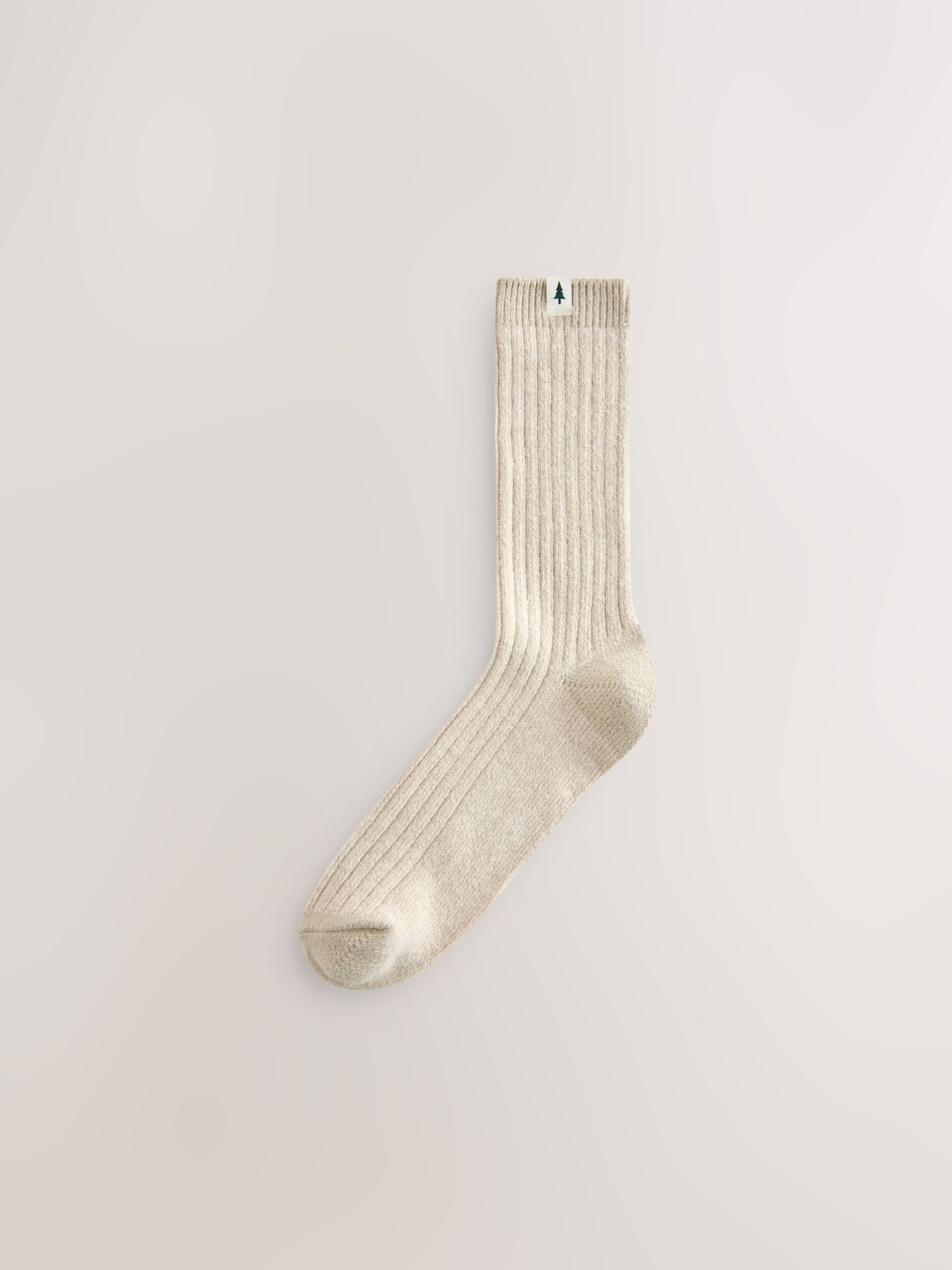 Groen/Crème gedraaid - Superzachte Kerstmis Sokken voor het hele gezin, 2 paar
