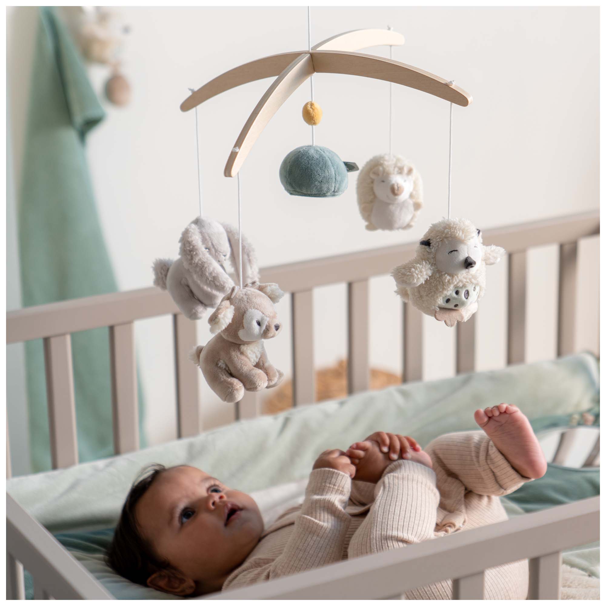 Prénatal muziekmobiel Kleine Vriendjes wit