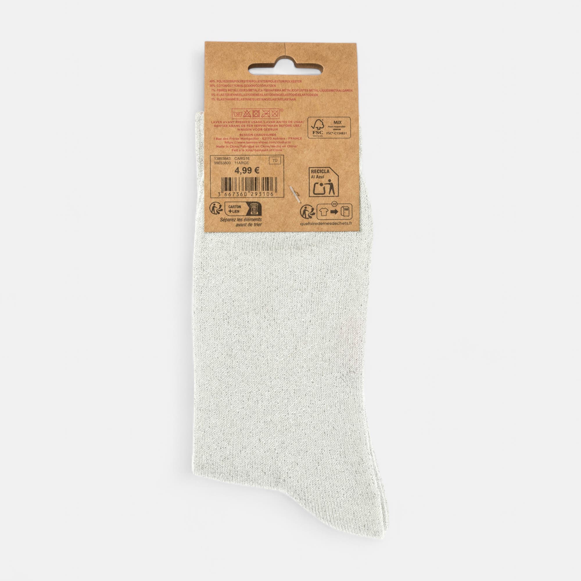 Chaussettes Femme argent