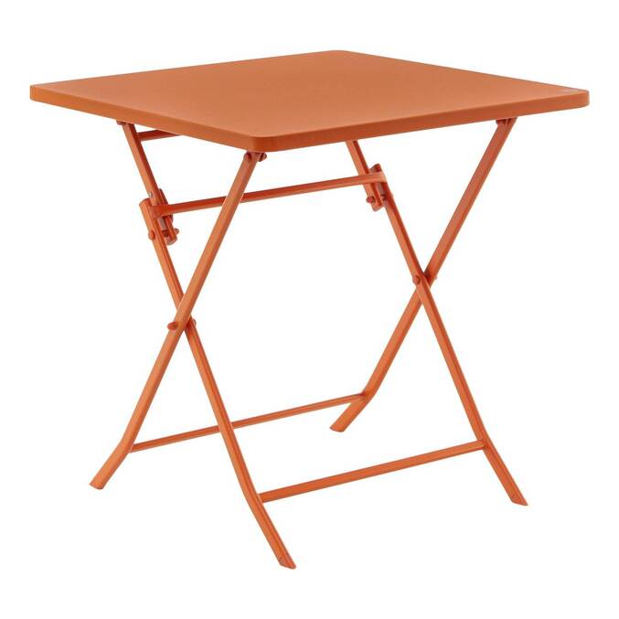 Table de jardin pliante carrée GREENSBORO Terre battue