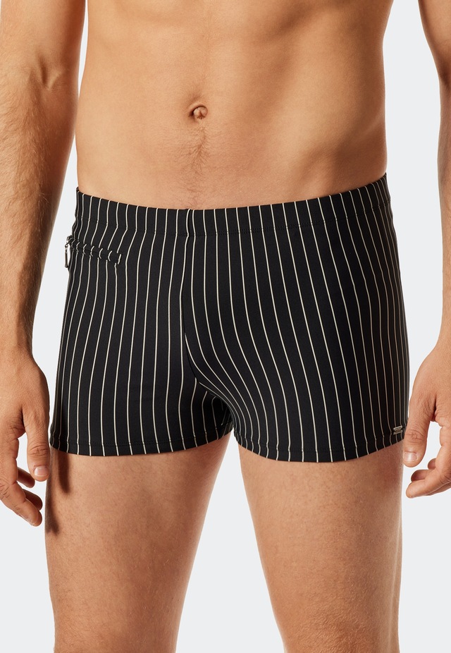 Schiesser Badeshorts »Nautical Casual«, Innenslip, kleine Tasche mit RV, gestreift