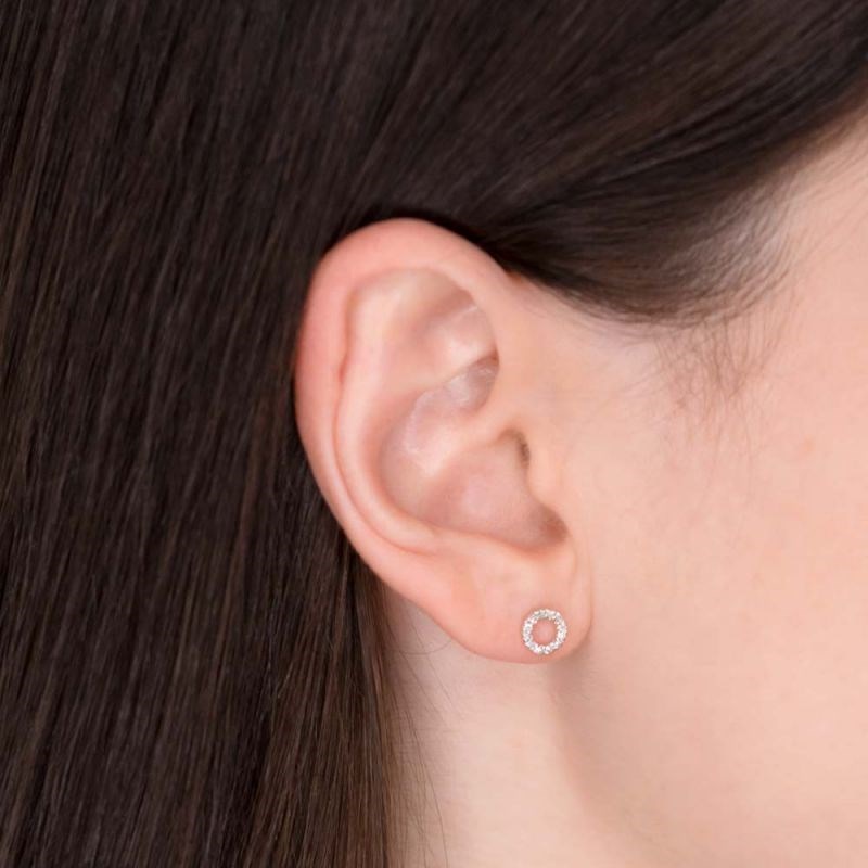 Boucles d'oreilles Or Blanc et Diamant