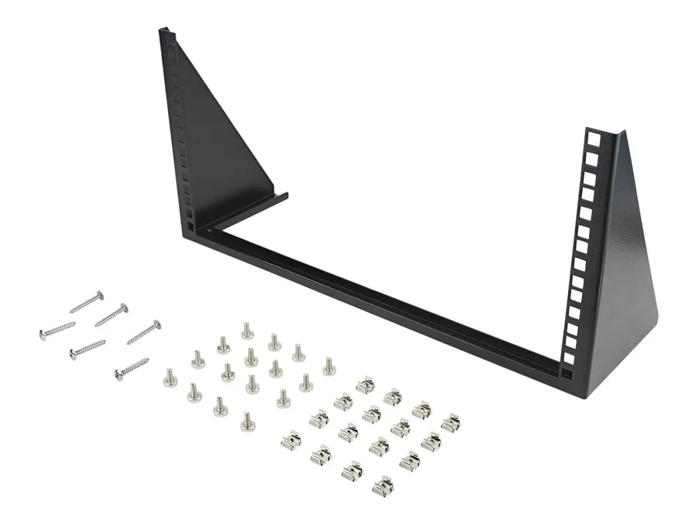 StarTech.com 5U Vertical Wall Mount Rack - 19in Low Profile Open Wall Mounting Bracket - Network/Server Room/Data/AV/IT/Patch Panel/Communication/Computer Equipment - w/ Cage Nuts/Screws - Rack åben ramme - 2-pæl - vægmonterbar - sort - 5U - 19