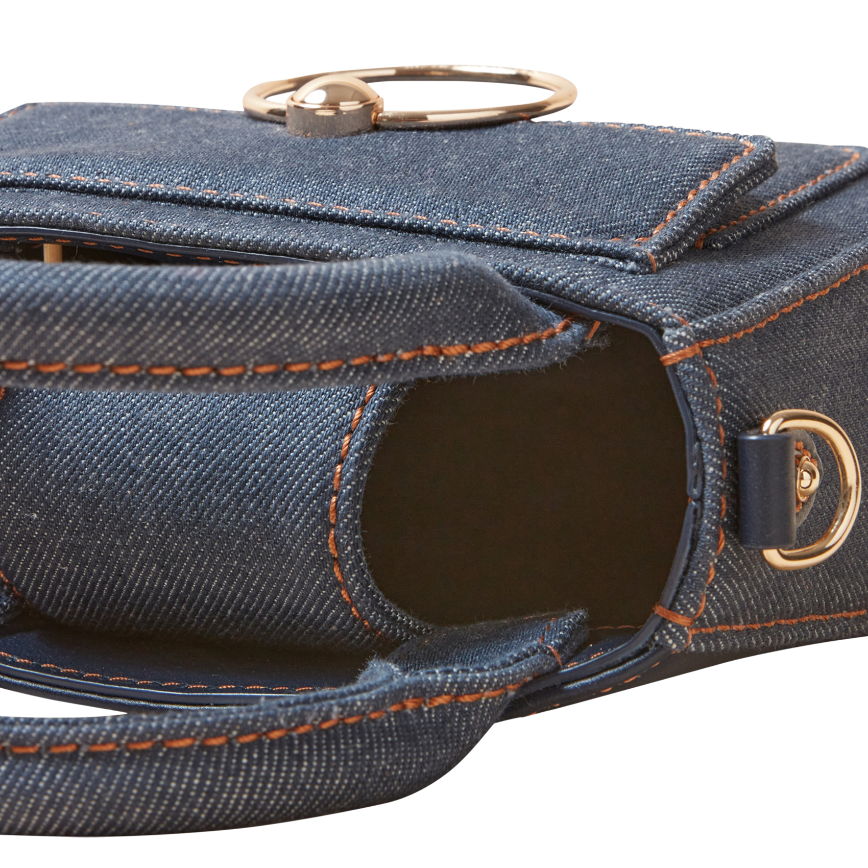 Mini sac bandoulière en denim de coton | Bleu
