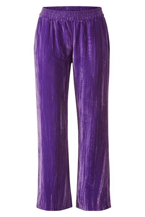 Samthose, Straight Fit, Crash-Optik, Elastikbund