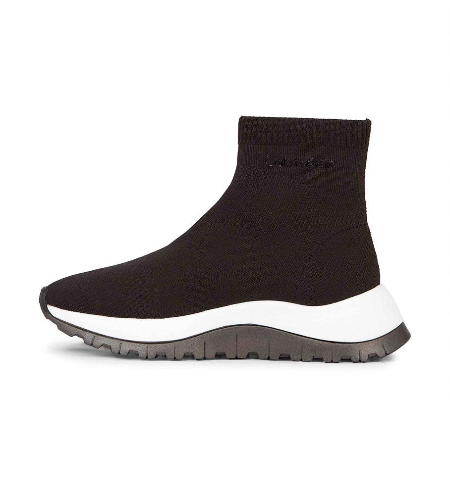 Botas de cano curto Calvin Klein com sola bicolor pretas