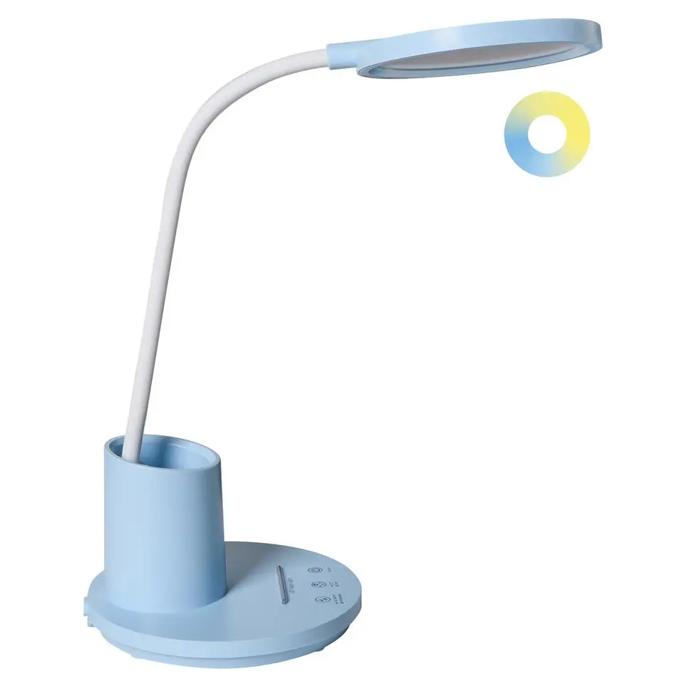 VELA - Bureaulamp LED - Blauw - Synthetisch materiaal