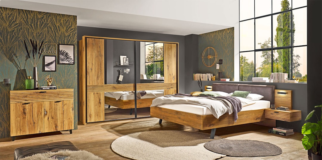 Kommode Trattino 111,3x90,6x40cm Flagstaff Oak hell