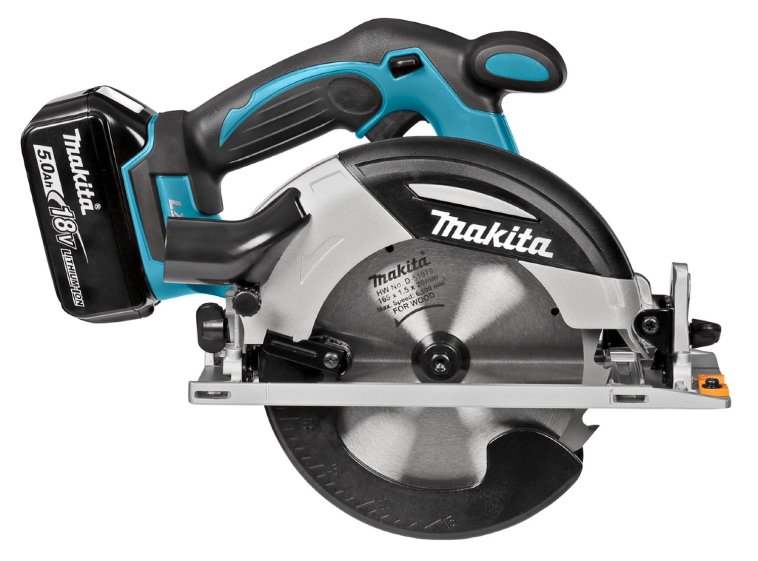 Makita DHS630RTJ 18V Li-Ion Accu cirkelzaag set (2x 5.0Ah accu) in Mbox - 165mm