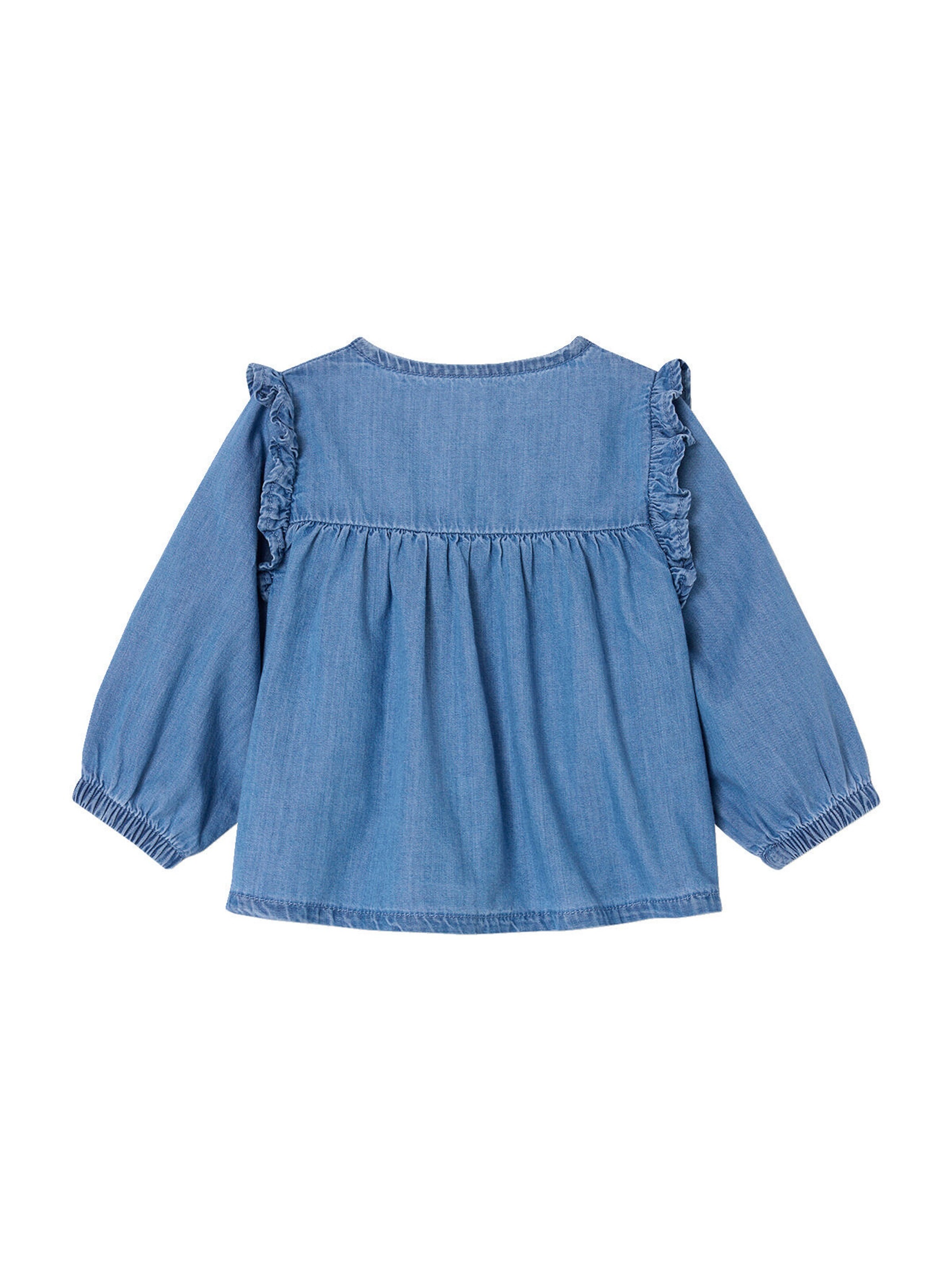 Vertbaudet Baby Bluse aus Light-Denim blue stone