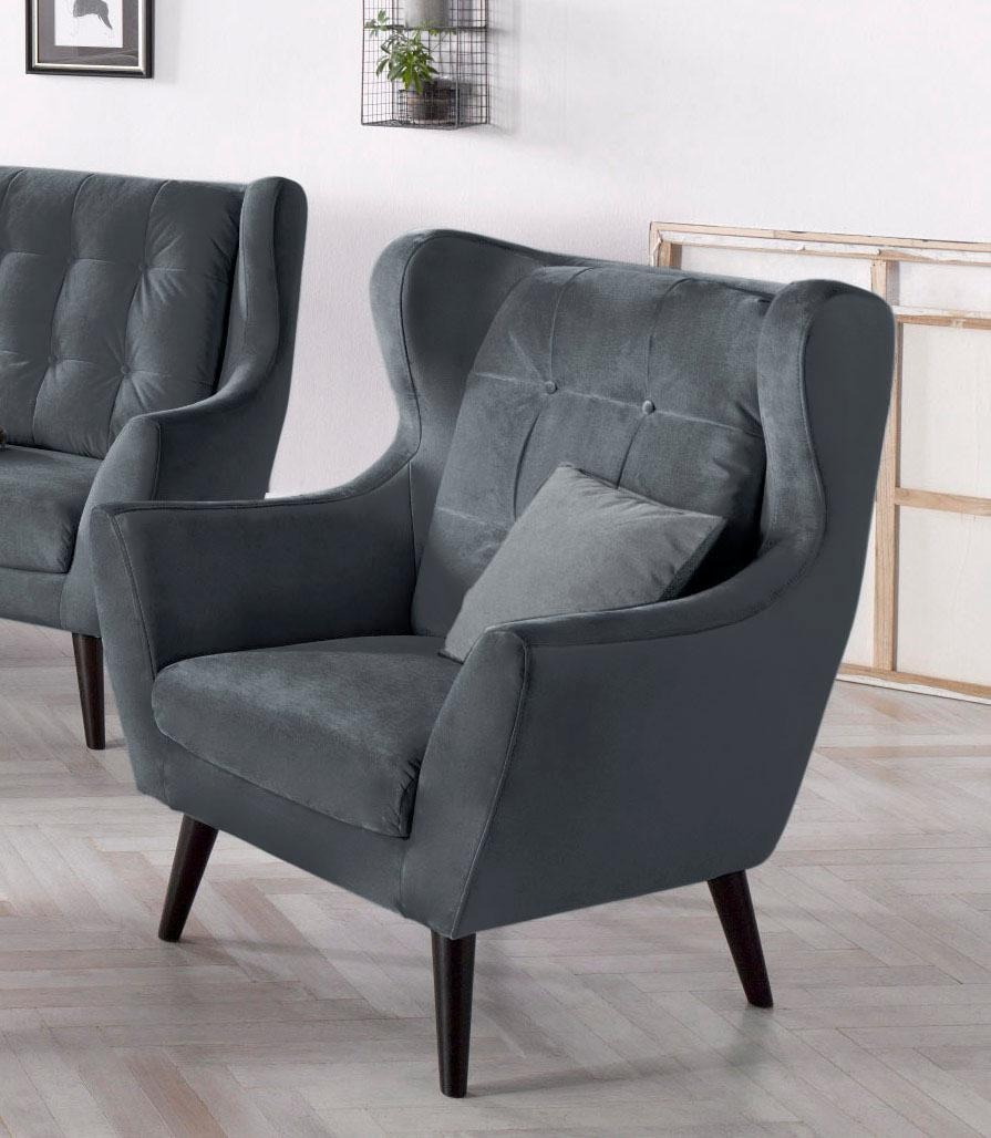 andas Ohrensessel »Hemmink, Sessel, Loungesessel« mit Knopfheftung