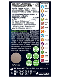 Lucovitaal Rhodiola Rosea Tabletten 60TB