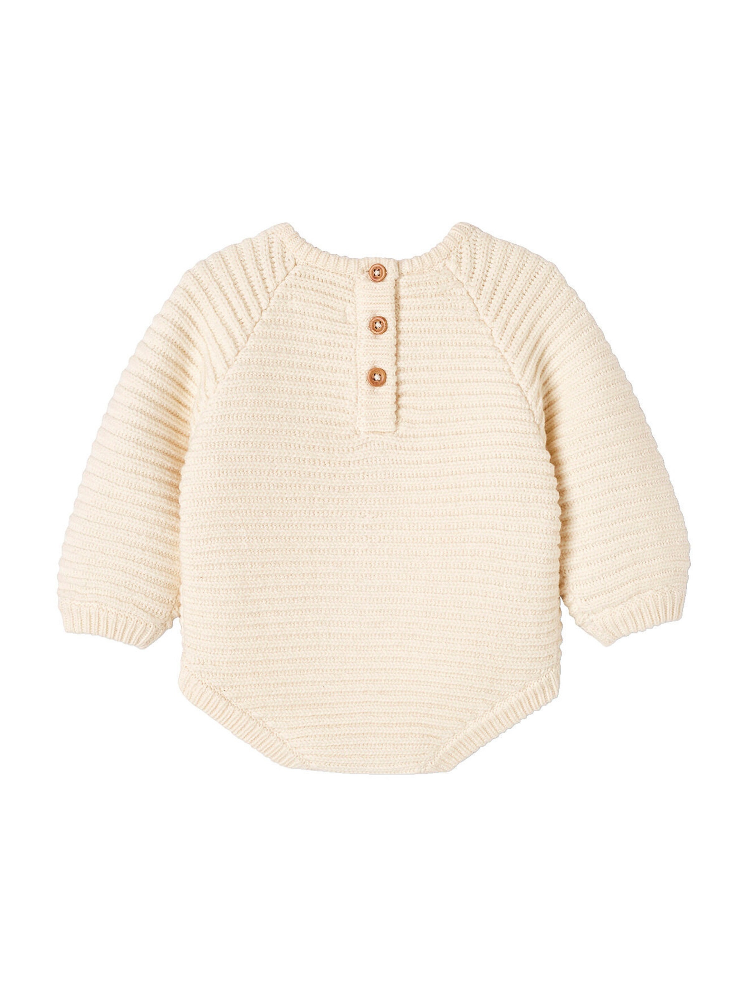 Vertbaudet Baby Strick-Overall mit langen Ärmeln wollweiß