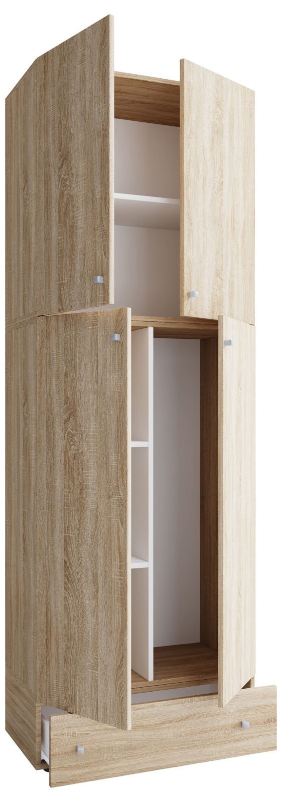 Putzschrank LONA XXL - Sonoma Eiche - mit Schublade - 200 cm hoch