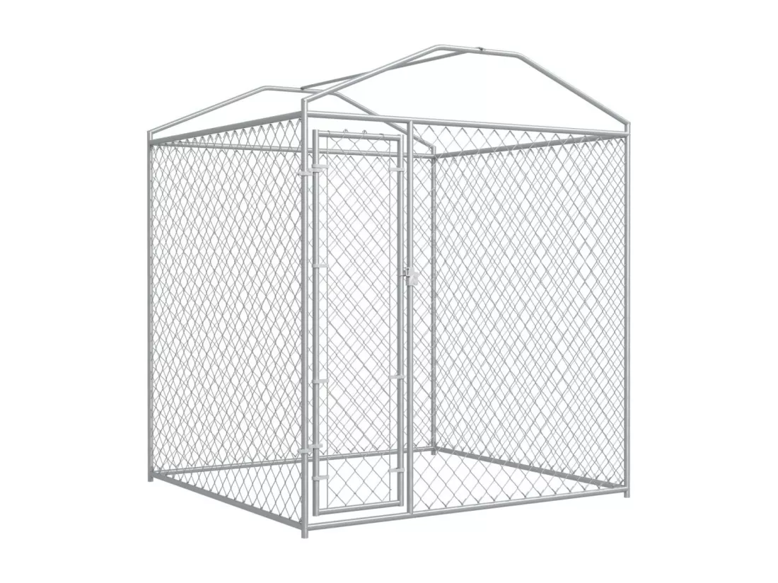 Chenil extérieur cage enclos 193 x 193 x 225 cm 02_0000324