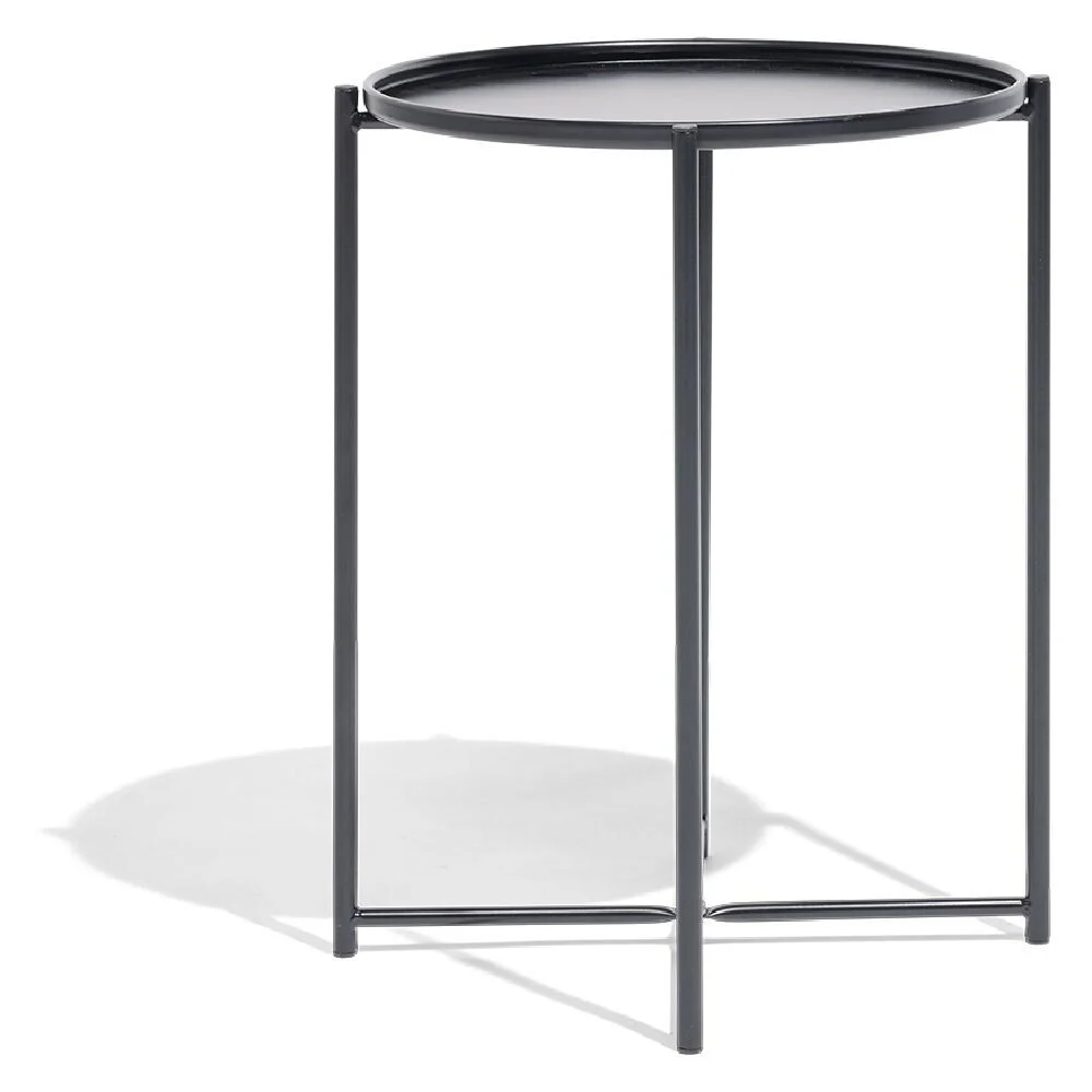 Bout de canapé Maddy métal noir Ø41xH49cm