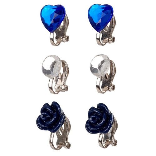 Souza for kids 3 paar clipoorbellen - blauw