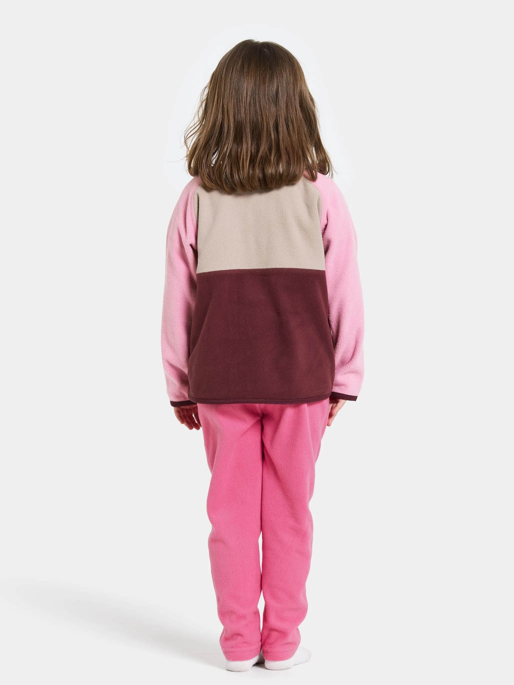 Didriksons Kids' Monte Half Button 4 Anemon Red