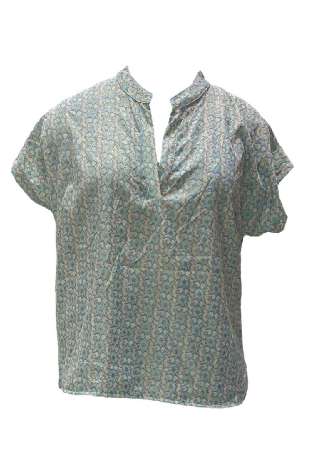 Black Colour Bcluna Andrea S/S Top paradise blue
