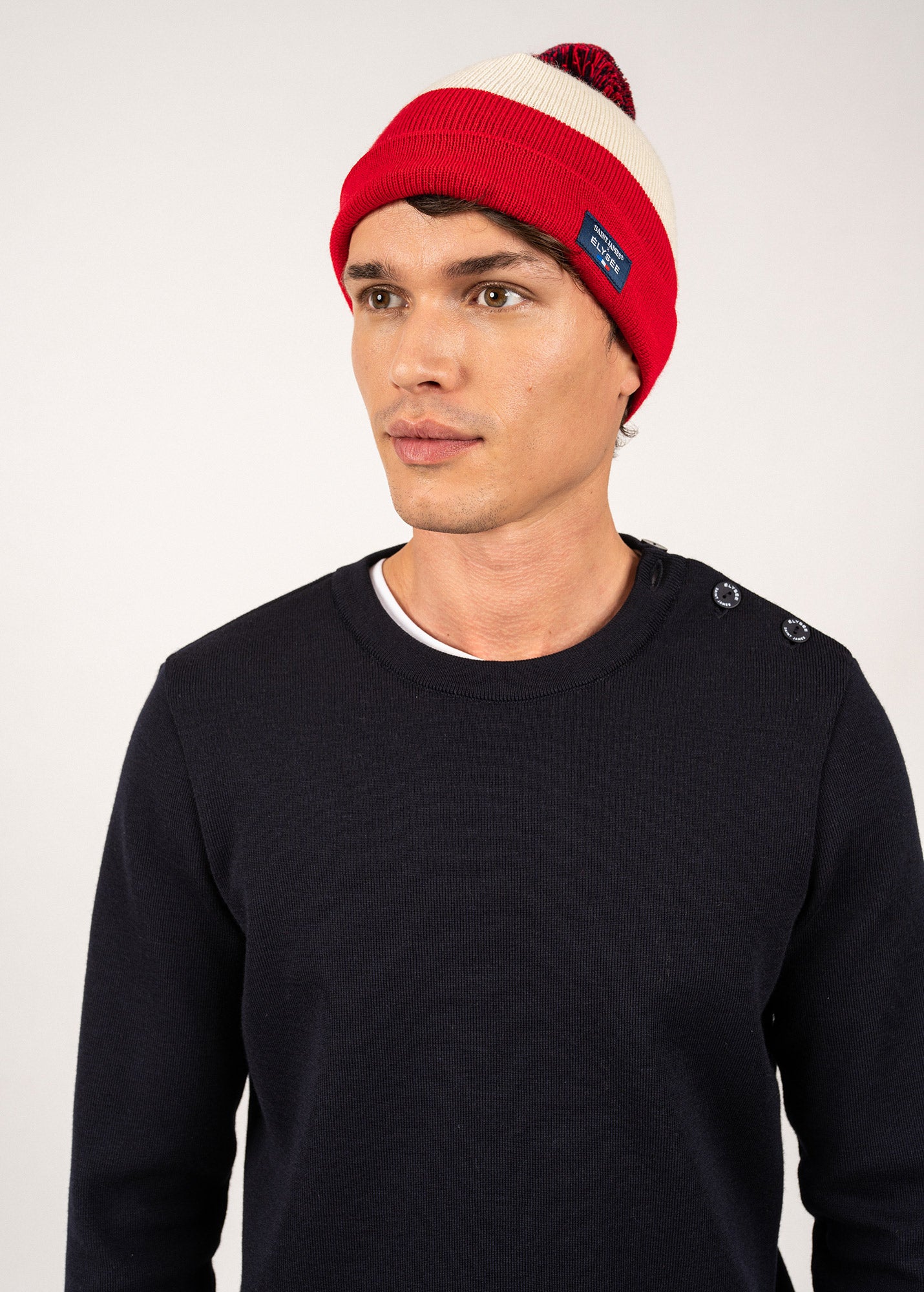 Bonnet tricolore en laine
