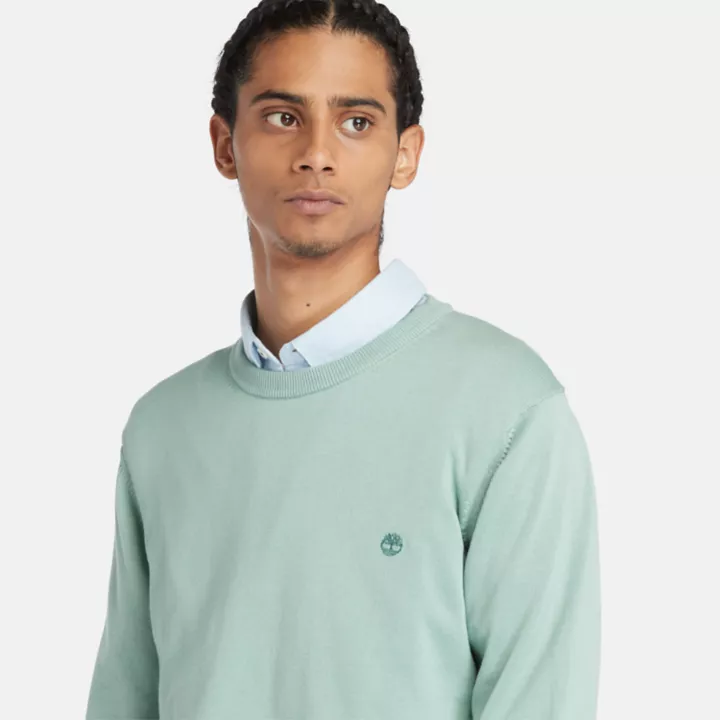 Pull à col rond Williams River pour homme en vert